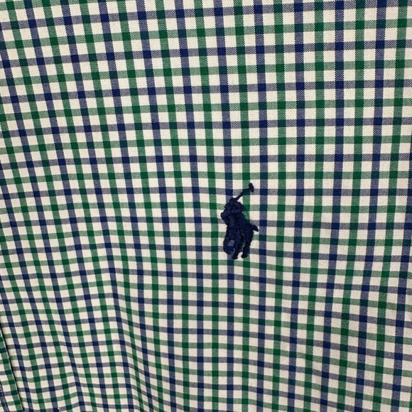 Ralph Lauren Shirt Mens Large Blue Green Plaid Button Down Long Sleeve Casual - Picture 10 of 14
